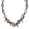 1 REAL COW SHELL NECKLACE/CHOKER WITH SPIKES - CLOSEOUT SALE view 1