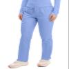 Cherokee Scrubs for Women Mid Rise Tapered Leg Drawstring Pant with 5 Pockets, Cargo Bottom with 2 Way Stretch Fabric - WW105, XXS, Ciel Blue view 2