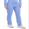 Cherokee Scrubs for Women Mid Rise Tapered Leg Drawstring Pant with 5 Pockets, Cargo Bottom with 2 Way Stretch Fabric - WW105P, L Petite, Ciel Blue view 4