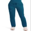 Cherokee Scrubs for Women Mid Rise Tapered Leg Drawstring Pant with 5 Pockets, Cargo Bottom with 2 Way Stretch Fabric Plus Size - WW105, 4XL, Caribbean Blue view 1