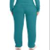 Cherokee Scrubs for Women Mid Rise Tapered Leg Drawstring Pant with 5 Pockets, Cargo Bottom with 2 Way Stretch Fabric Plus Size - WW105, 2XL, Teal Blue view 3