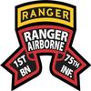 1st Battalion 75th (RGT) Ranger Airborne Decal view 1