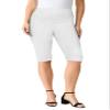 Roaman's Women's Plus Size Comfort Stretch Bermuda Jean Short - 20 W, White Denim view 1