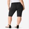 Roaman's Women's Plus Size Comfort Stretch Bermuda Jean Short - 22 W, Black Denim view 2