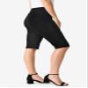Roaman's Women's Plus Size Comfort Stretch Bermuda Jean Short - 22 W, Black Denim view 3