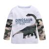 Baby Toddler Girls Boys Sweatshirt Shirts Clothes 1-7 Years Old Kids Camouflage Cartoon Dinosaur T-Shirt Tops (3-4 Years Old, White) view 1