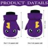 Boao Kids Snow Ski Mittens Winter Gloves Warm Waterproof Mittens Gloves for Girls and Boys(for 3-6 Years Old,Goldfish,Purple) view 4