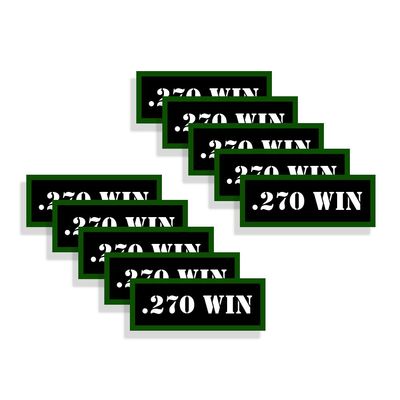 Speed Demon Hot Rod Shop Ammo Can Labels 270 Win Ammunition Decals 10 Pack Adhesive Vinyl 3"x1.15"