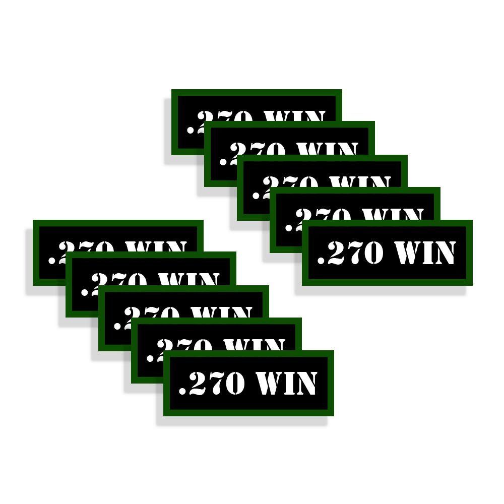 Speed Demon Hot Rod Shop Ammo Can Labels 270 Win Ammunition Decals 10 Pack Adhesive Vinyl 3"x1.15"