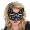 Deluxe Black Polyester Cat Mask For Adults - Pack of 1 - Perfect for Costume Parties & Events view 1