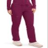 Cherokee Scrubs for Women Mid Rise Tapered Leg Drawstring Pant with 5 Pockets, Cargo Bottom with 2 Way Stretch Fabric Plus Size - WW105, 3XL, Wine view 4