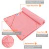 IUGA Yoga Towel for Hot Yoga Non Slip Extra Thick Yoga Mat Towel + Hand Towel 2in1 Set with Corner Pockets Super Absorbent and Quick Dry Hot Yoga Towel view 2