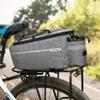 Lixada Insulated Trunk Cooler Bag for Warm or Cold Items,Bicycle Rear Rack Storage Luggage,Reflective MTB Bike Pannier Bag (Gray) view 1