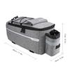 Lixada Insulated Trunk Cooler Bag for Warm or Cold Items,Bicycle Rear Rack Storage Luggage,Reflective MTB Bike Pannier Bag (Gray) view 2