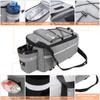 Lixada Insulated Trunk Cooler Bag for Warm or Cold Items,Bicycle Rear Rack Storage Luggage,Reflective MTB Bike Pannier Bag (Gray) view 3
