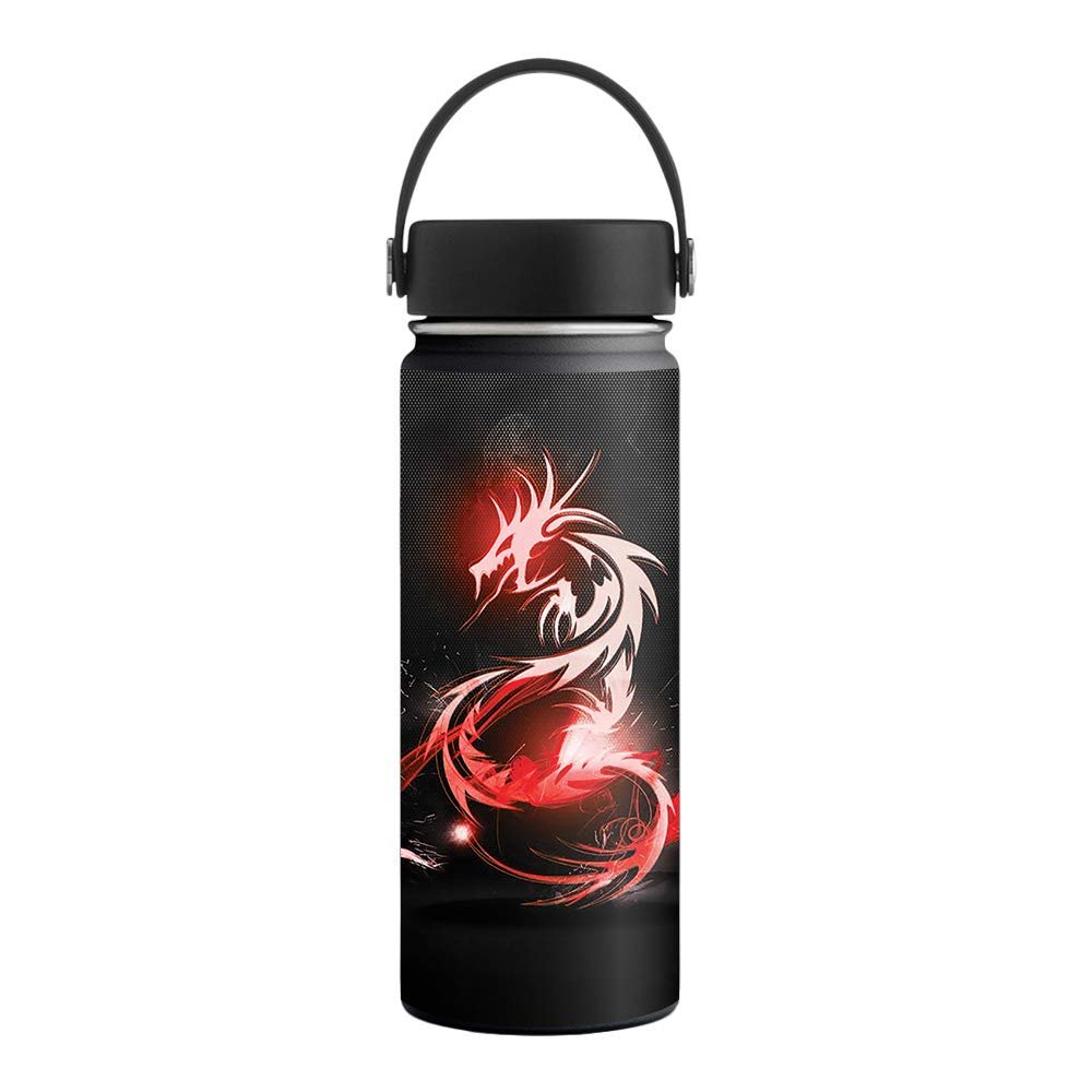 MightySkins Skin Compatible with Hydro Flask 18 oz. Wide Mouth - Tribal Dragon | Protective, Durable, and Unique Vinyl Decal wrap Cover | Easy to Apply, Remove, and Change Styles | Made in The USA