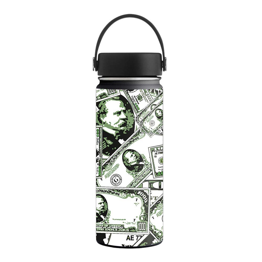 MightySkins Skin Compatible with Hydro Flask 18 oz. Wide Mouth - Phat Cash | Protective, Durable, and Unique Vinyl Decal wrap Cover | Easy to Apply, Remove, and Change Styles | Made in The USA