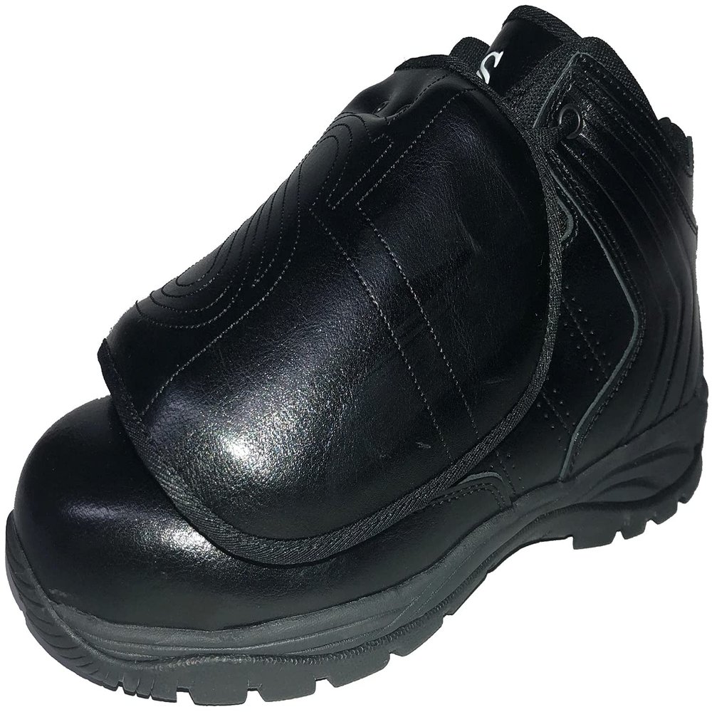 Smitty | BBS-PS1 | Professional Baseball Umpire Mid-Cut Plate Shoes | All Black (10)