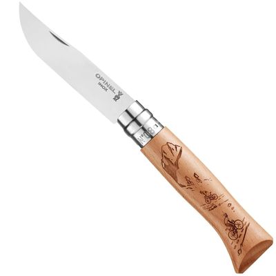 Opinel No8 Stainless Steel Pocket Knife - Alpine Adventures Collection - Mountain Biking