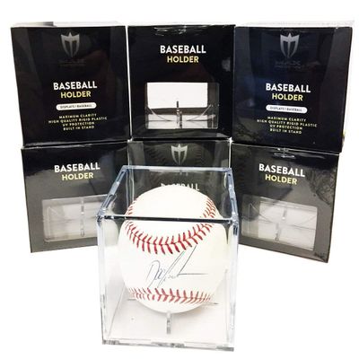 Max Protection - Baseball Ultra Clear - Square Cube Holders - 98% UV Protection (12 Holders)