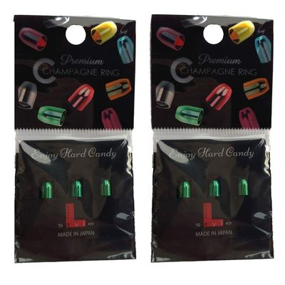 LSTYLE Dart Flight Accessory: Champagne Ring Premium Metal - Forest Green 2 Pack