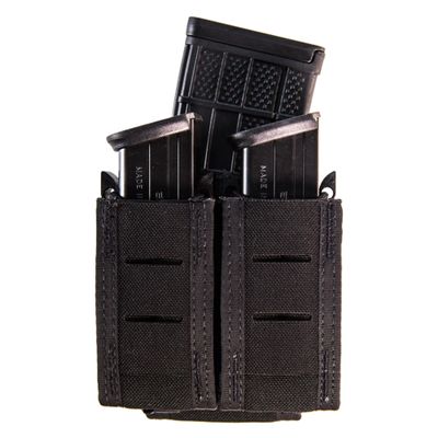 High Speed Gear - Duty Double Pistol Taco MOLLE Mag Pouch, Police Gear & Military Gear, Tactical Magazine Pouch for Professionals (Black)