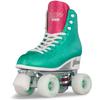Crazy Skates Glam Roller Skates | Adjustable or Fixed Sizes | Glitter Sparkle Quad Skates for Women and Girls - Teal (Size: Womens 2 / Mens 2) view 1