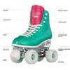 Crazy Skates Glam Roller Skates | Adjustable or Fixed Sizes | Glitter Sparkle Quad Skates for Women and Girls - Teal (Size: Womens 2 / Mens 2) view 3