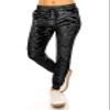 ALWAYS Women Velvet Jogger Pants - Crushed Velour Solid Basic Premium Soft Stretch Warm Winter Sweatpants Joggers Black Medium view 2