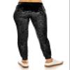 ALWAYS Women Velvet Jogger Pants - Crushed Velour Solid Basic Premium Soft Stretch Warm Winter Sweatpants Joggers Black Medium view 4