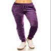 ALWAYS Women's Velvet Velour Joggers - Solid Basic Premium Soft Stretch Warm Winter Sweatpants Pants Wine US S (Tag S/M) view 2