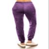 ALWAYS Women's Velvet Velour Joggers - Solid Basic Premium Soft Stretch Warm Winter Sweatpants Pants Wine US S (Tag S/M) view 4