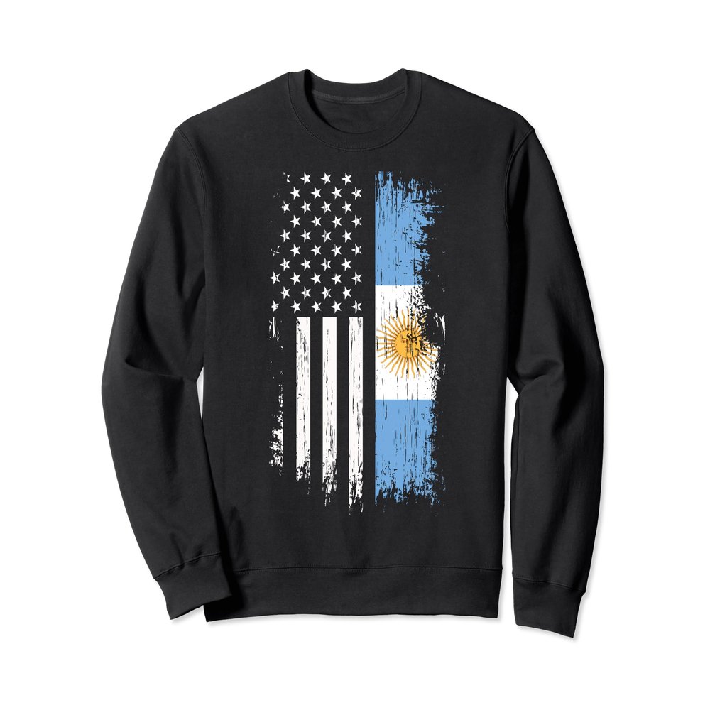Argentinian American Flag Sweatshirt - Argentina Sweatshirt