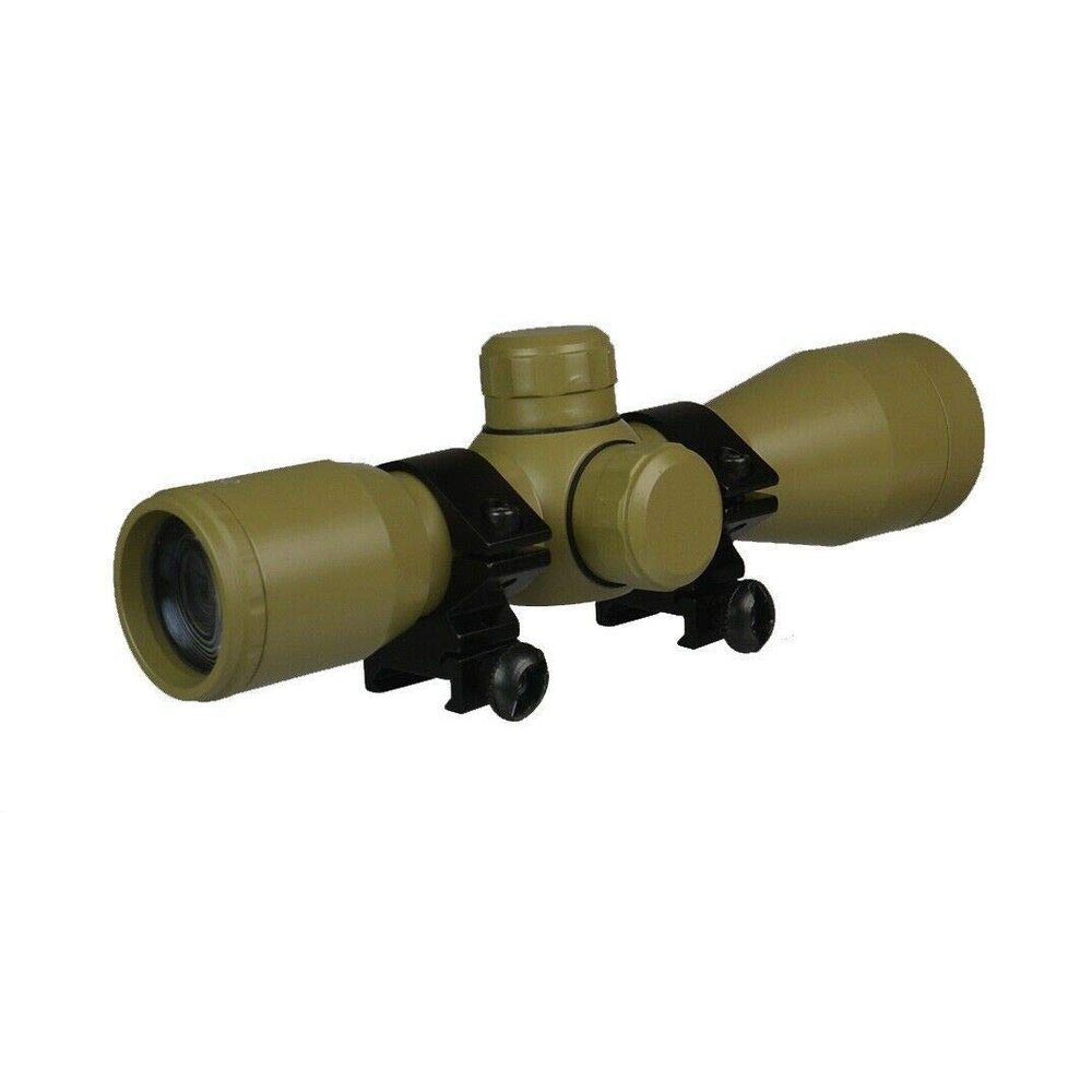 DB TAC TAN Anodize Finished 4X32 Compact Mil-Dot .223 .308 Scope with Rings