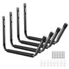 Ihomepark Heavy Duty Garage Indoor Kayak Storage Hooks Hanger, Wall Mounted Utility Hanging Cradle Rack for Canoe Paddle Board, Ladder, Folding Chairs, Hose, Bicycle and Tools (4 Pack, Black) view 1