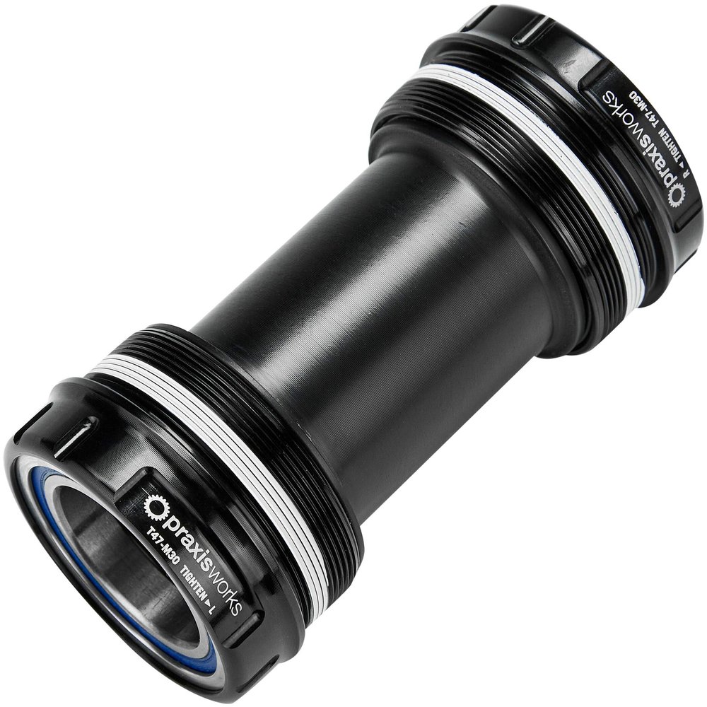 Praxis Black PEDALIER M30 T47 THR 68/73mm (Road/MTN) 47-0000, Adults Unisex, Standard