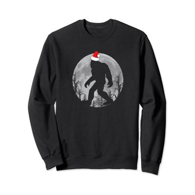 Bigfoot Sasquatch Yeti Believe Christmas Moon Sweatshirt