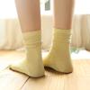 Bluelans Women Solid Color Casual Socks Glitter Shiny Autumn Winter Socks Ladies Crew Socks Gift view 2