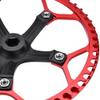 Aluminum Alloy Crank Set, Single Speed Crank Set for Road, Mountain, Folding Bikes 45T-47T Black + Red view 2
