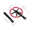 Aluminum Alloy Crank Set, Single Speed Crank Set for Road, Mountain, Folding Bikes 45T-47T Black + Red view 4