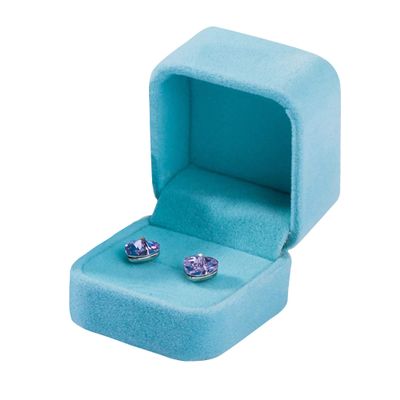 Parts Express 2 Pack Velvet Ring Boxes, Earring Pendant Jewelry Case, Ring Earrings Gift Boxes, Jewellry Display