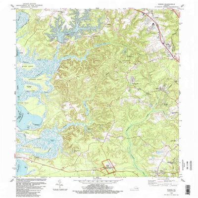 YellowMaps Norge VA topo map, 1:24000 Scale, 7.5 X 7.5 Minute, Historical, 1984, Updated 1989, 26.9 x 22.1 in - Polypropylene