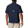 Columbia NCAA West Virginia Mountaineers Men's Tamiami Short Sleeve Shirt, X-Large, WV - Navy view 2