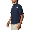 Columbia NCAA West Virginia Mountaineers Men's Tamiami Short Sleeve Shirt, X-Large, WV - Navy view 4