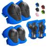 Kids Protective Gear Set Wemfg Knee Pads for Kids 3-8 Years Toddler Knee and Elbow Pads with Wrist Guards 3 in 1 for Skating Cycling Bike Rollerblading Scooter(Blue) view 1