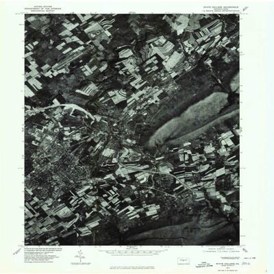 YellowMaps State College PA topo map, 1:24000 Scale, 7.5 X 7.5 Minute, Historical, 1977, Updated 1979, 26.7 x 21.9 in - Polypropylene