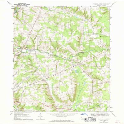 YellowMaps Blooming Valley PA topo map, 1:24000 Scale, 7.5 X 7.5 Minute, Historical, 1967, Updated 1970, 26.9 x 22.1 in - Polypropylene