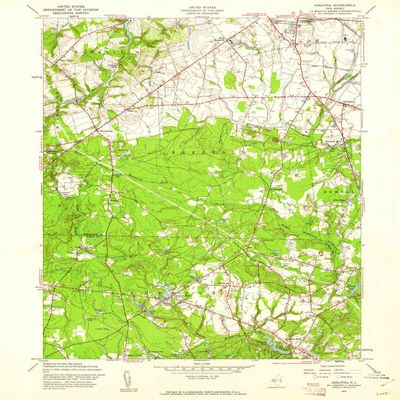 YellowMaps Adelphia NJ topo map, 1:24000 Scale, 7.5 X 7.5 Minute, Historical, 1957, Updated 1961, 26.7 x 22 in - Tyvek