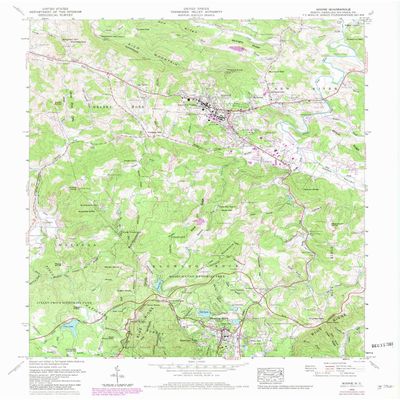 YellowMaps Boone NC topo map, 1:24000 Scale, 7.5 X 7.5 Minute, Historical, 1959, Updated 1980, 27 x 22 in - Tyvek