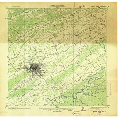 YellowMaps Beaver Creek VA topo map, 1:48000 Scale, 15 X 15 Minute, Historical, 1935, 27.5 x 22.1 in - Polypropylene